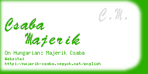 csaba majerik business card